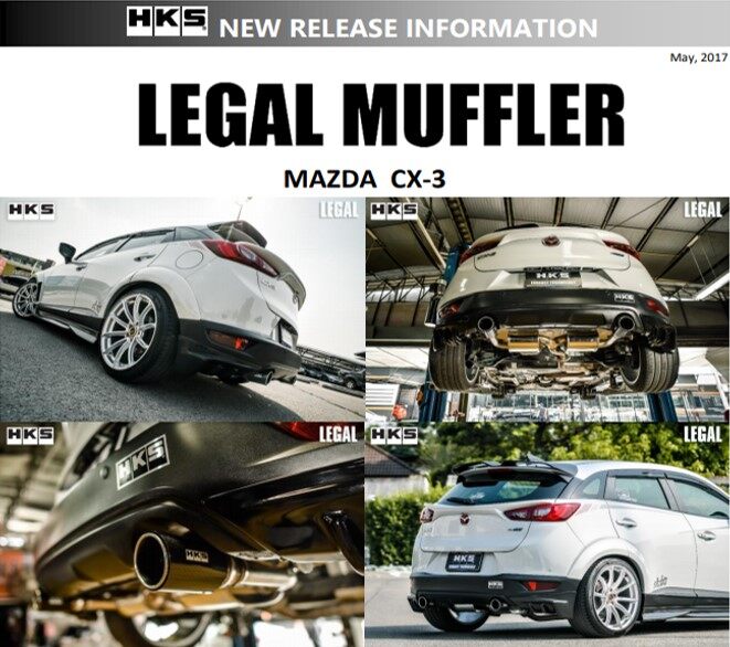 HKS ท่อไอเสีย รุ่น Legal Muffler สำหรับรถยนต์ Mazda CX3, CX5