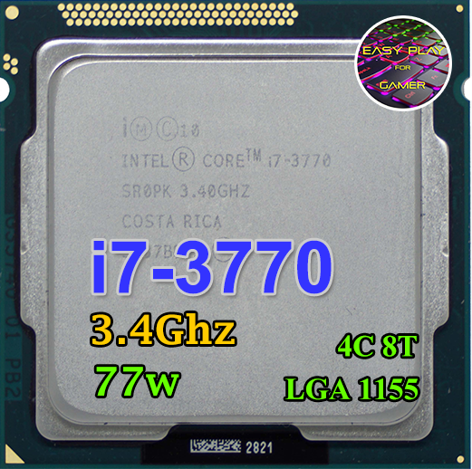 ซีพียู CPU Intel Core i7-3770 3.4 GHz 4คอ8เทรด 77W LGA 1155 ฟรีซิลิโคน1ซอง i7 3770