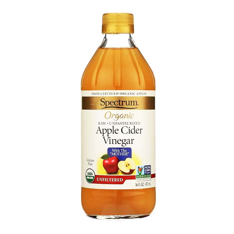 น้ำส้มสายชูคีโต (มีตะกอน) ออร์แกนิกหมักแอปเปิ้ล แท้จากอเมริกา สเปกตรัม spectrum apple cider vinegar