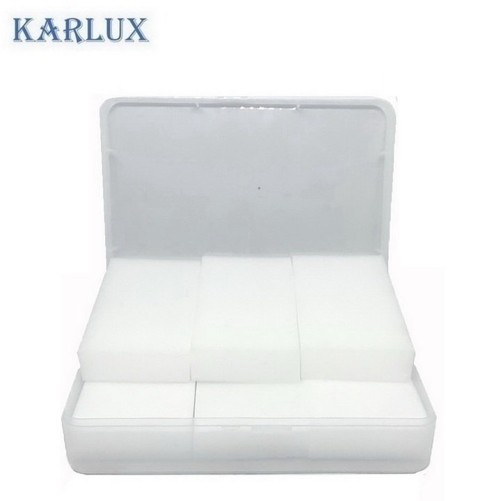Karlux ฟองน้ำนาโน เมลามีน ฟองน้ำมหัศจรรย์ 6ชิ้น พร้อมกล่อง Nano Magic Sponge Multi-function Melamine White 6pcs and Box