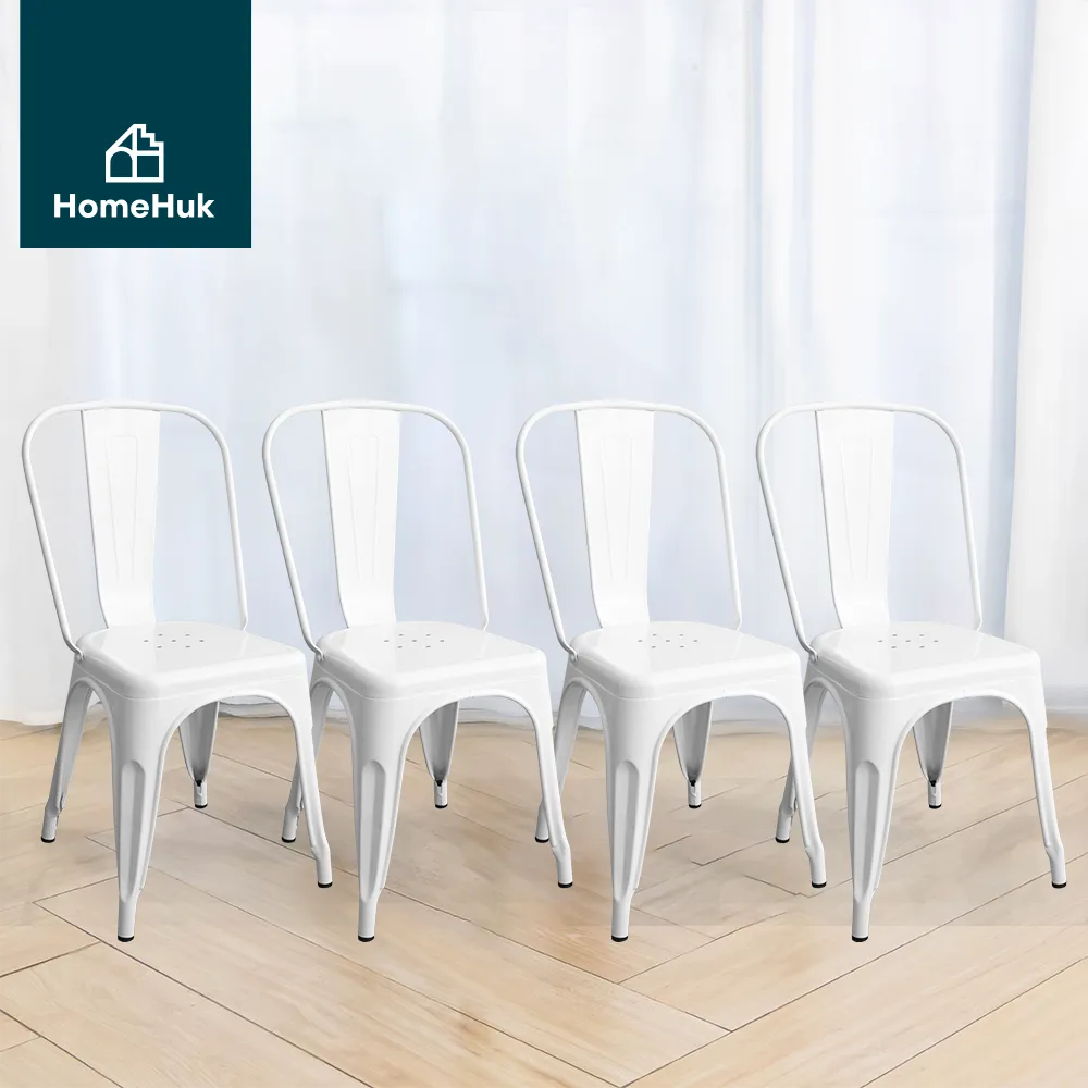 [ส่งฟรี 2แถม2] HomeHuk เก้าอี้เหล็ก พนักพิงกลางหลัง Tolix Chair ซ้อนได้ 46x44x85 cm รับน้ำหนัก 150 kg เก้าอี้ เก้าอี้กินข้าว เก้าอี้คาเฟ่ เก้าอี้ร้านอาหาร เก้าอี้นั่งเล่น เก้าอี้ทำงาน เก้าอี้จัดบูธ เก้าอี้ออกงาน เก้าอี้ลอฟท์ Industrial Steel Chair 4Pcs