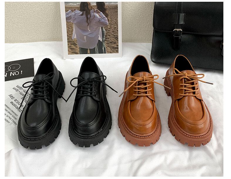 OhBlablaShoes รองเท้าคัชชู/เชือก หนัง สีน้ำตาล , สีดำ