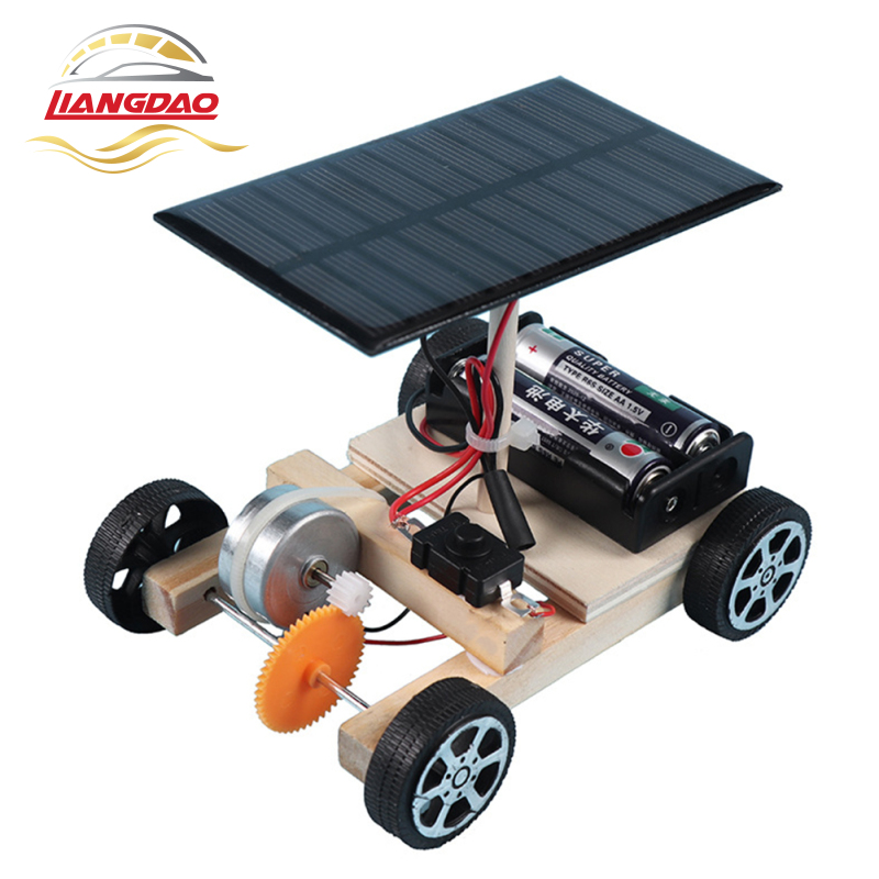 Liangdao hàng sẵn năng lượng mặt trời xe đồ chơi Bộ Robot tự lắp ráp sử