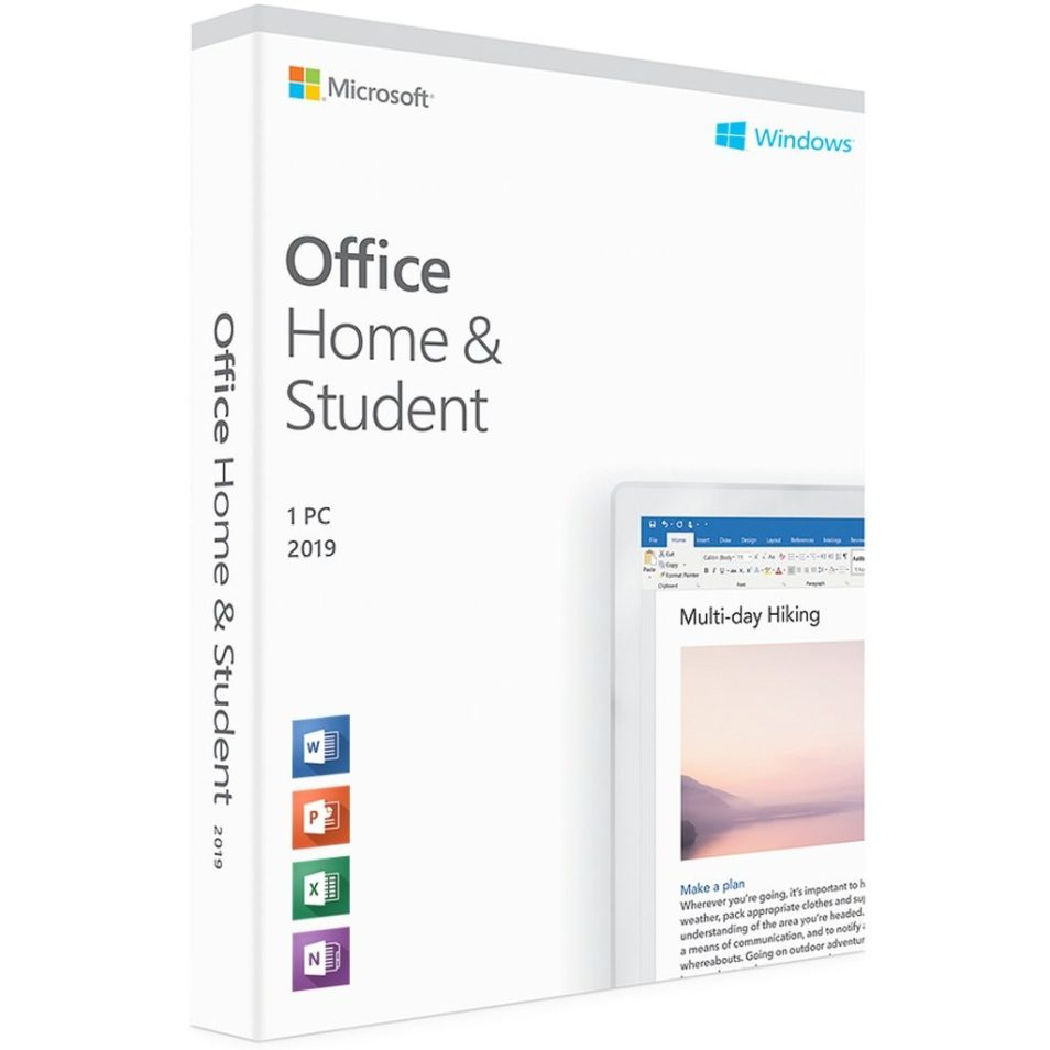 Microsoft Office Home & Student 2019 (FPP) 79G-05143 ลิขสิทธิ์ มีกล่องสินค้า ใบอนุญาต ใช้ในการติดตั้งกับวินโดว์