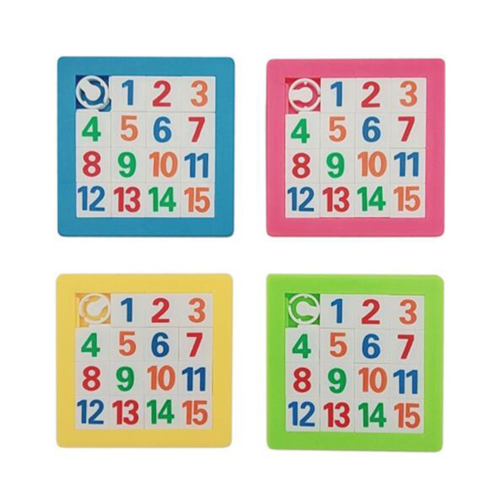 1pcs 3D Slide Puzzle Building Numbers Alphabets Plastic Learning Jigsaw