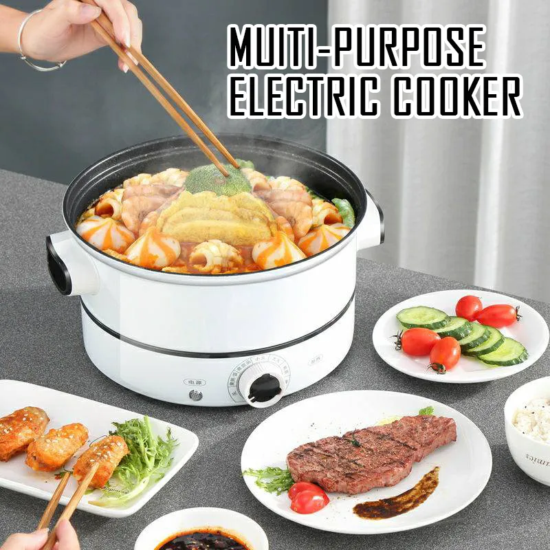 Muti-Purpose Electric Cooker หม้ออเนกประสงค์+ซึ่งนึ่ง 2.5L / 4L / 5.5L ต้ม ทอด อุ่น นึ่ง ได้ในหม้อเดียว หม้อไฟฟ้า หม้อนึ่งไฟฟ้า หม้อตุ๋นไฟฟ้า กระทะไฟฟ้า