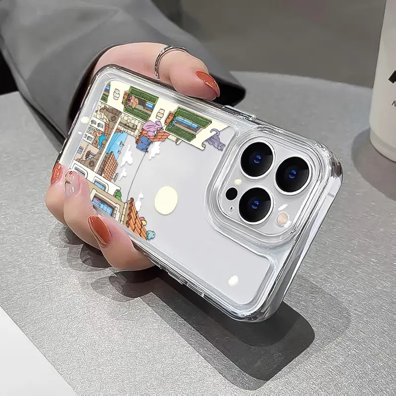 Ốp Điện Thoại TPU Mềm Trong Suốt Chống Sốc Bảo Vệ Camera Cho IPhone 11 14 13 12 Pro Max XS X XR 7 + 8 6 6S Plus Sự Bảo Vệ