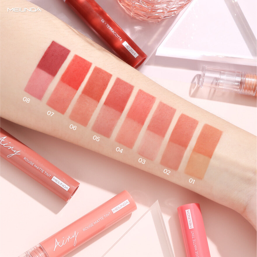 Meilinda เมลินดา แอร์รี่ รูจ แมท ทินท์ 4.3ก. 08 เชอร์รี่ โคล่า MixASale