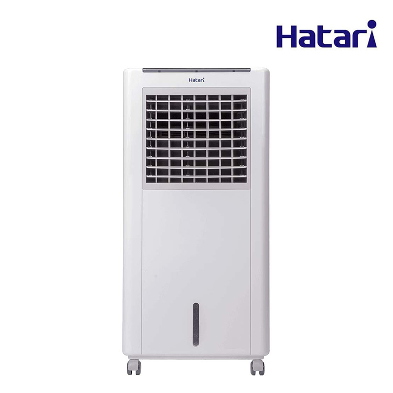 HATARI พัดลมไอเย็น 8 ลิตร รุ่น HT-AC10R1 พัดลมไอเย็น HATARI ผลิตจากวัสดุคุณภาพสูง ให้สัมผัสสายลมเย็นสบาย ช่วยลดอุณหภูมิและประหยัดพลังงาน มาพร้อมหลากหลายฟังก์ชั่นการทำงาน เพื่อความเย็นสบายที่ลงตัว ระบบไอโอไนเซอร์ปล่อยประจุไอออนลบ เพิ่มอากาศสดชื่น