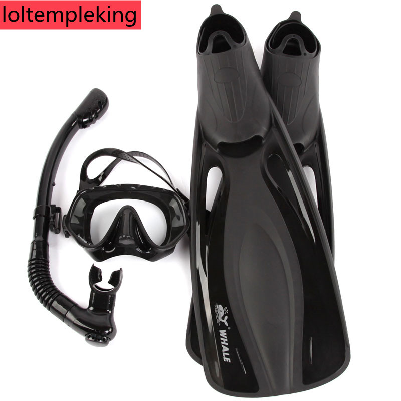 WHALE MK1000 + SK900 + FN600 Professional Diving,Diving Fins, Snorkel Silicone Scuba