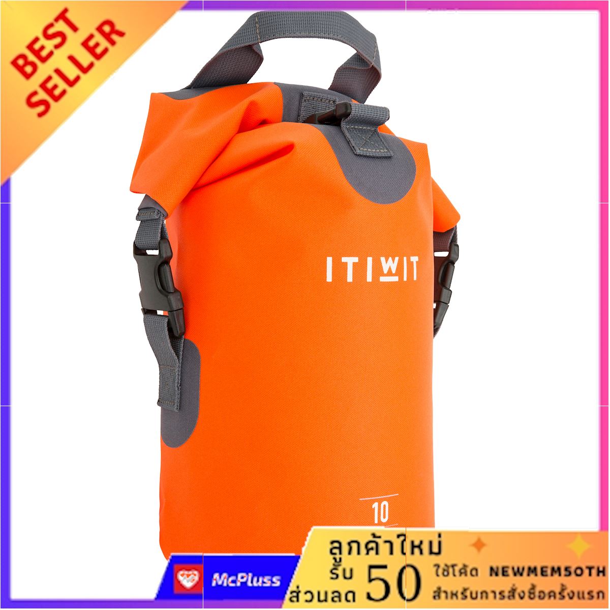 กระเป๋าดัฟเฟิลกันน้ำ 10 ลิตร (สีส้ม) ส่งเร็ว ส่งไว ได้ของชัวร์