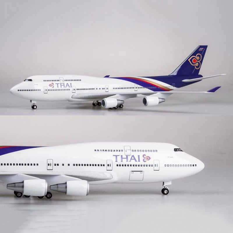 Thai Airways Boeing 747 400 Airplane Model With LED Light Touch Or thai-airways-boeing-747-400-airplane-model-with-led-light-touch-or