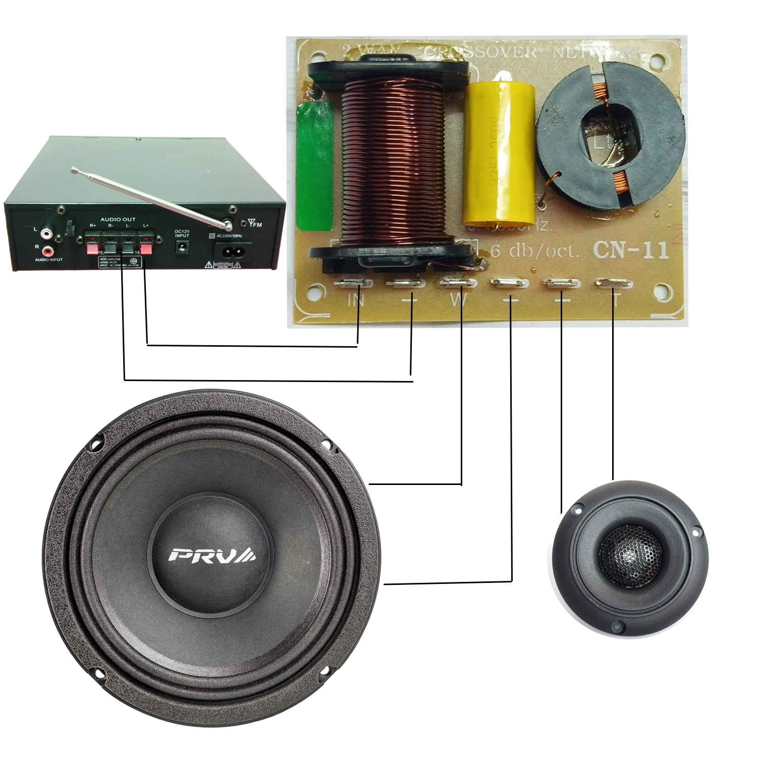 เน็ตเวอร์คลำโพง2ทาง 50500วัตต์ 48โอห์ม แพ็ค 1 ชิ้น ครอส แยกความถี่ดอก