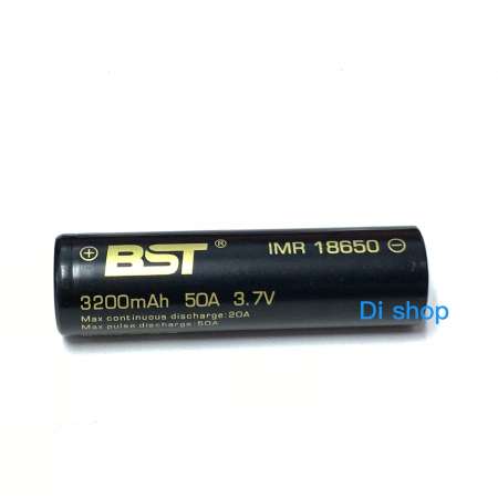 ของใหม่ราคาถูก ถ่านชาร์จ BST 18650 IMR 50A 3200 MAh (สีดำ) 1 ก้อน แอมสูง
ถูกกว่านี้ไม่มีแล้ว