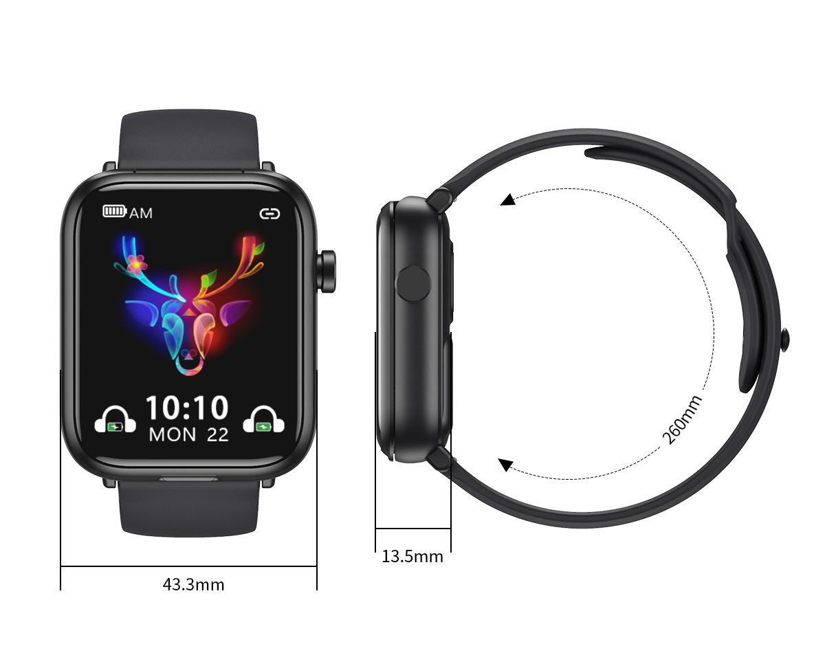 Smart Watch With TWS Bluetooth Headset Wireless 2 In 1 Earphones ...