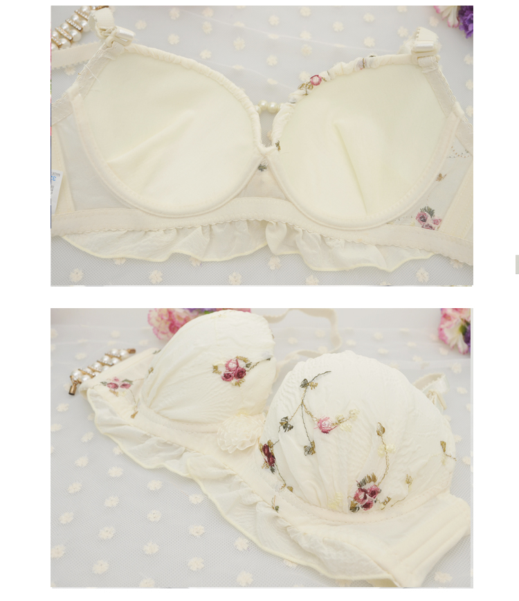 HQG. Japanese Girl Underwear Suit Girl Thin Bras Summer Sweet Beautiful ...