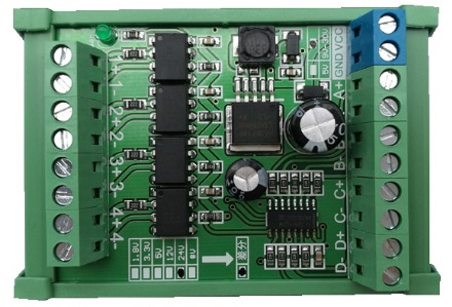 PLC optocoupler isolation singleended 24 V PNP/NPN to differential 2