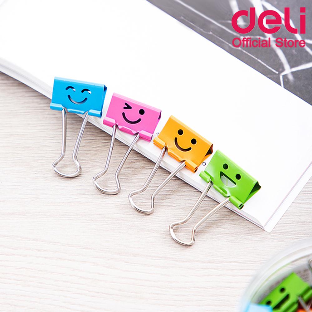 Deli 8486 Binder Clip 25mm 48pcs คลิปหนีบกระดาษแฟนซี 25 มิลลิเมตร แพค 48 ชิ้น ลวดเสียบกระดาษ คลิปเสียบกระดาษ คลิปหนีบกระดาษ อุปกรณ์สำนักงาน เครื่องใช้สำนักงาน เครื่องใช้ออฟฟิศ