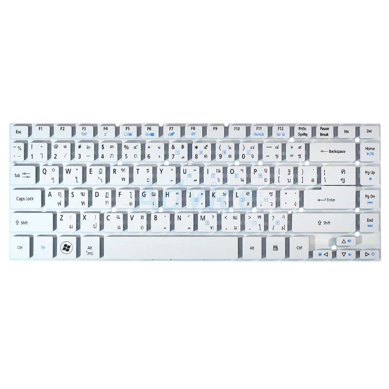 Keyboard ACER E1-470 (White) 'PartNB' (สกรีนไทย-อังกฤษ)