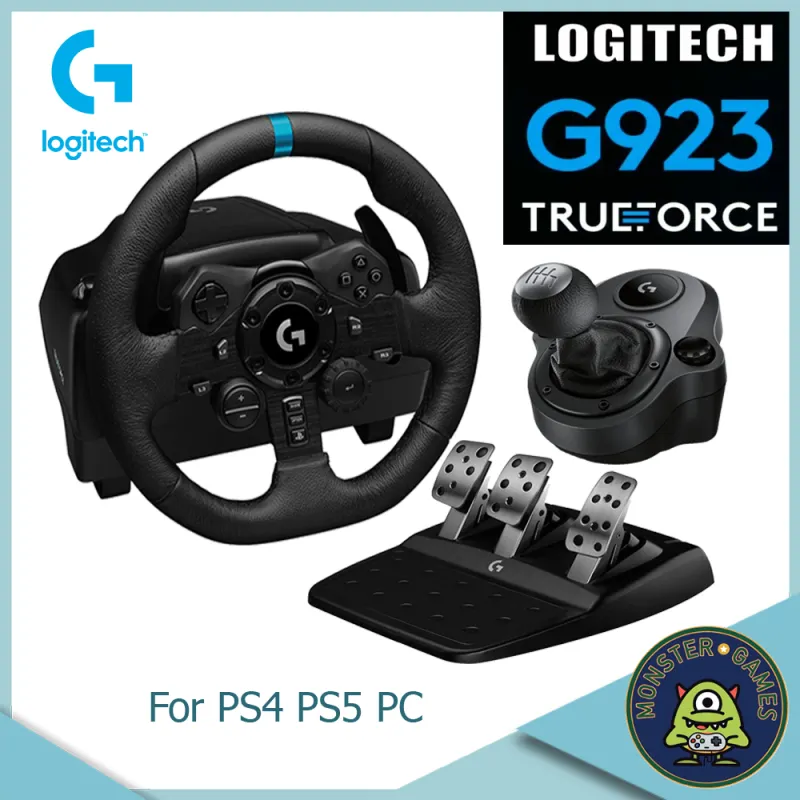ภาพหน้าปกสินค้าพวงมาลัย + เกียร์ Logitech G923 ประกันศูนย์ 2 ปี    (LOGITECH G923 Wheel + Logitech Shifter)(LOGITECH G923 TRUEFORCE SIM RACING WHEEL)(Shifter Logitech)(พวงมาลัย Logitech G923)(เกียร์ Logitech) จากร้าน Monster Games บน Lazada
