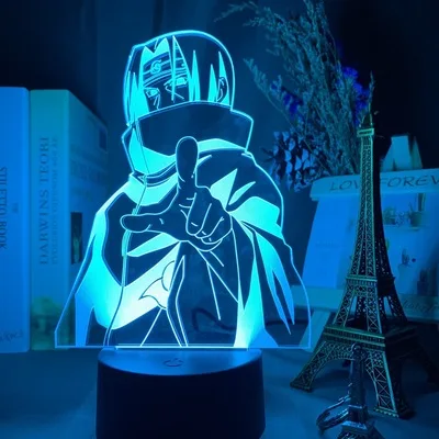 Japanese Anime Rinnegan Sharingan Cool Kids Night Light Led Color Changing Touch Sensor Light Bedroom Table Lamp Gift