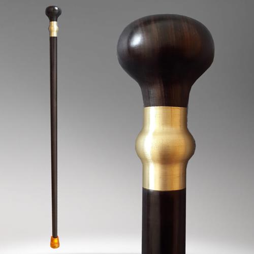 Round head wood old mahogany cane cane antiskid ebony walking stick