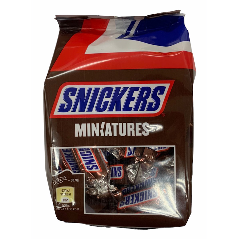 Snickers Miniatures ช็อกโกแลตสอดไส้ ถั่วลิสงกรุบกรอบ เคลือบคาราเมล 150g