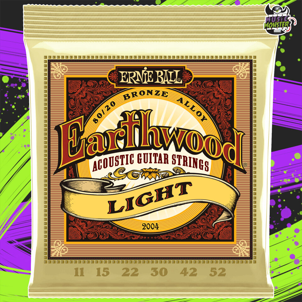 สายกีต้าร์โปร่ง Ernie Ball Earthwood แบรนด์ระดับโลก รับประกันของแท้ 100% เสียงออกมาเต็ม สี เบอร์ 11