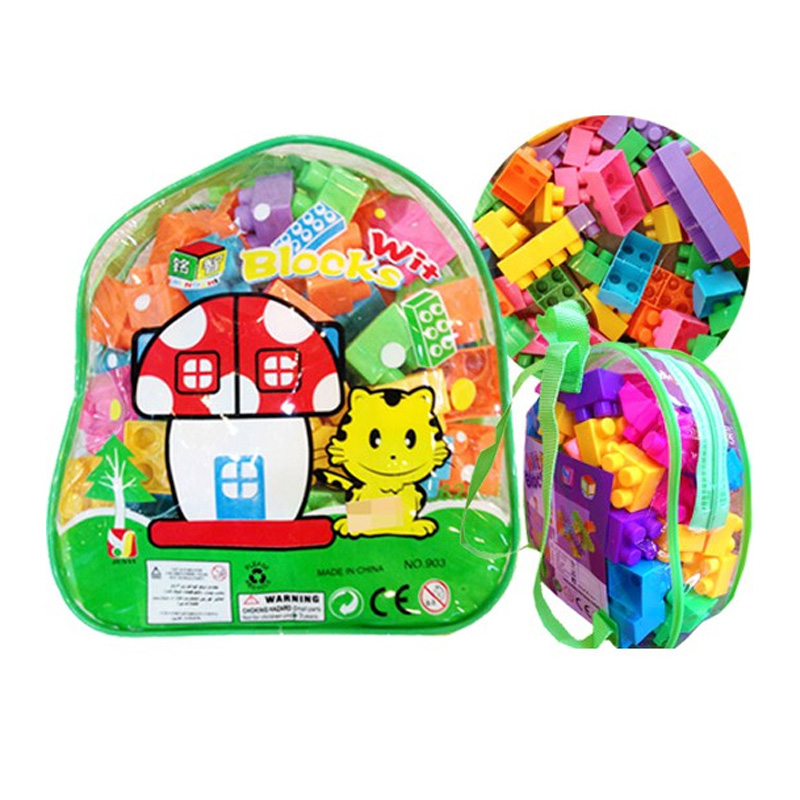 Toys Blocks 80 pcs. ตัวต่อชิ้นใหญ่ 80ชิ้น ตัวต่อถุง ชิ้นโต ตัวต่อ ไซส์ใหญ่ สำหรับเด็กเล็ก มีเก็บเงินปลายทาง