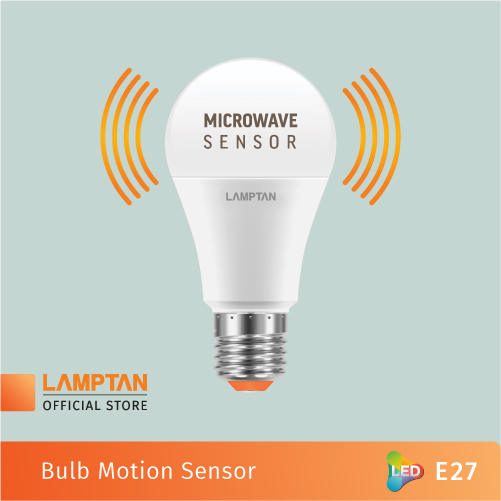 LAMPTAN หลอดไฟตรวจจับความเคลื่อนไหว LED Motion Sensor 9W สว่างเองเมื่อพบความเคลื่อนไหว ขั้ว E27