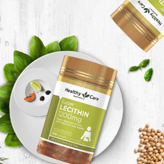 Healthy Care Super Lecithin 1200mg 100 แคปซูล บำรุงตับ ล้างพิษในตับ