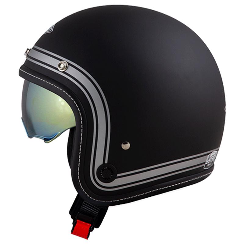 หมวกกันน็อคแนววินเทจ ID HELMET รุ่น CR-400 แว่นบังลมชั้นในเคลือบปรอทอิลีเดี่ยมทอง นวมถอดซักได้ 3 ชิ้น