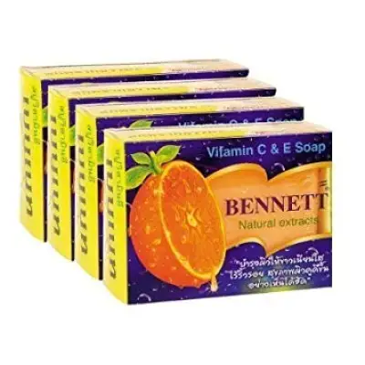(4ก้อน) Bennett Natural Extracts Vitamin C&E Soap [130g.] สบู่ เบนเนทวิตามินอีสูตรซี+อี