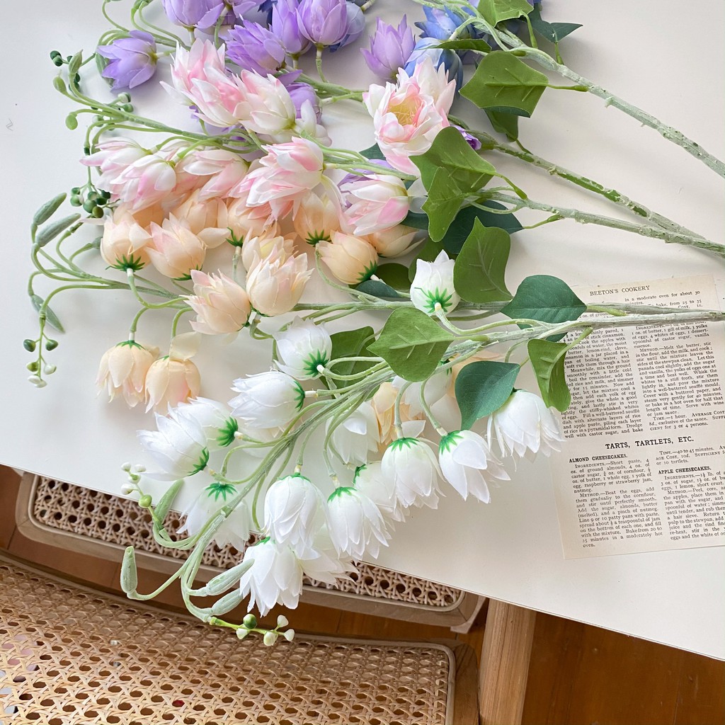 〃ดอก campanula bellflower 〃 ดอกไม้เกาหลี ดอกไม้ปลอม ของแต่งบ้าน