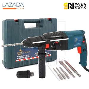 ดูภาพ BONTA (by BOSTA) สว่านโรตารี่ เจาะกระแทก 2-26 1,100W รุ่นท๊อป (เปลี่ยนหัวได้) มีระบบเจาะกระแทก 3 ระบบ พร้อมดอกเจาะ 5 ดอกในชุด <br/>เพิ่มเติม BONTA (by BOSTA) สว่านโรตารี่ เจาะกระแทก 2-26 1,100W รุ่นท๊อป (เปลี่ยนหัวได้) มีระบบเจาะกระแทก 3 ระบบ พร้อมดอกเจาะ 5 ดอกในชุด