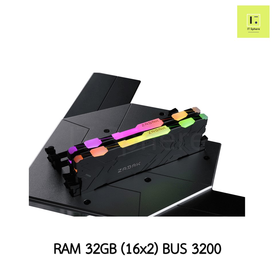 Ram 32GB BUS3200 DDR4 (แรม Zadak MOAB RGB DDR4 3200 32GB (16GB x 2 