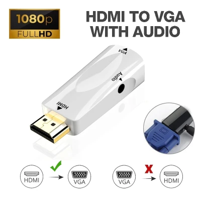 ตัวแปลงสาย HDMI เป็น VGA (F) + Audio Converter HDMI TO VGA (F) + Audio / COCO-3C