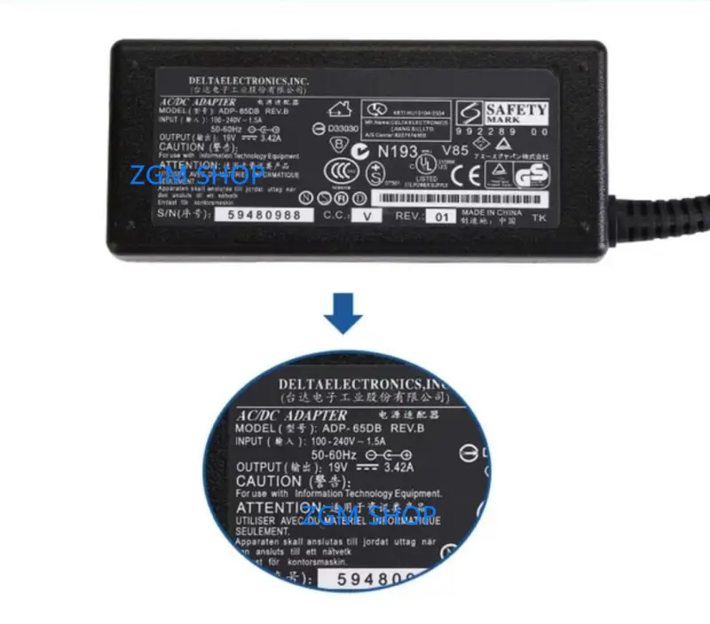 ภาพหน้าปกสินค้าOEM Toshiba Adapter 19V3.42A 5.5x2.5mm (Black) จากร้าน ZGM SHOP บน Lazada