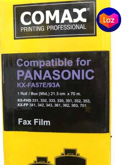 Fax Flim Panasonic เทียบเท่าของแท้ Comax รุ่น KX-FA57E / 93A บรรจุ 1 ม้วน / กล่อง