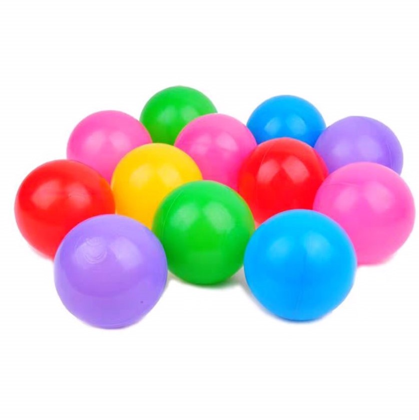 ((สุดคุ้ม 5 ถุง คละสี))ลูกบอล ลูกบอลนุ่มนิ่ม ลูกบอลสำหรับเล่นบ้านบอล คอกบอล โดมบอล ลูกบอลพลาสติก ลูกบอลเสริมพัฒนาการ
