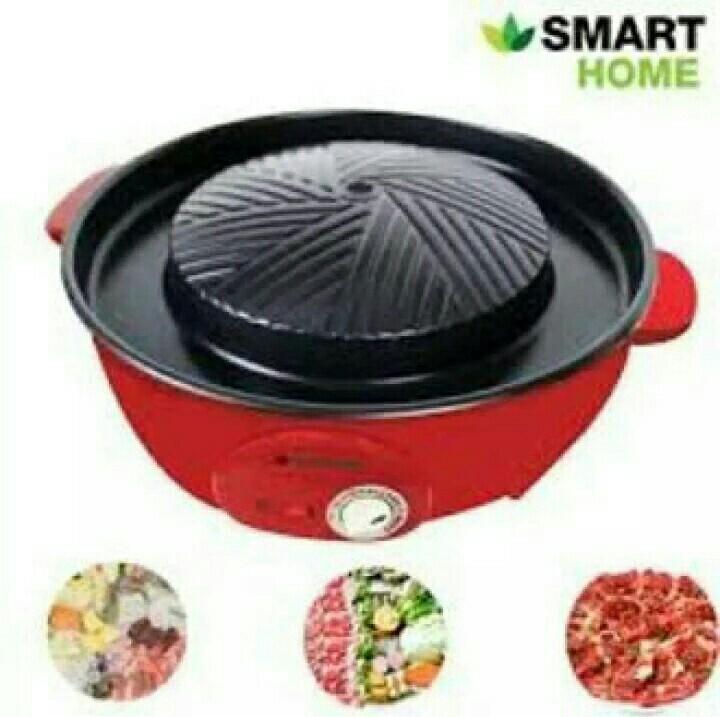 SMARTHOME หม้อสุกี้ บาบีคิวปิ้งย่าง แบบ แบ่งช่อง รุ่น SM-EG1300
