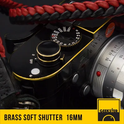 ปุ่ม Brass Soft Release Shutter Button / Leica M 16mm Cam-in ( ปุ่มชัตเตอร์ ทองเหลือง แท้ 16mm ) ( ปุ่ม ชัตเตอร์ ) ( งานเนี๊ยบ ) ( Geekster )