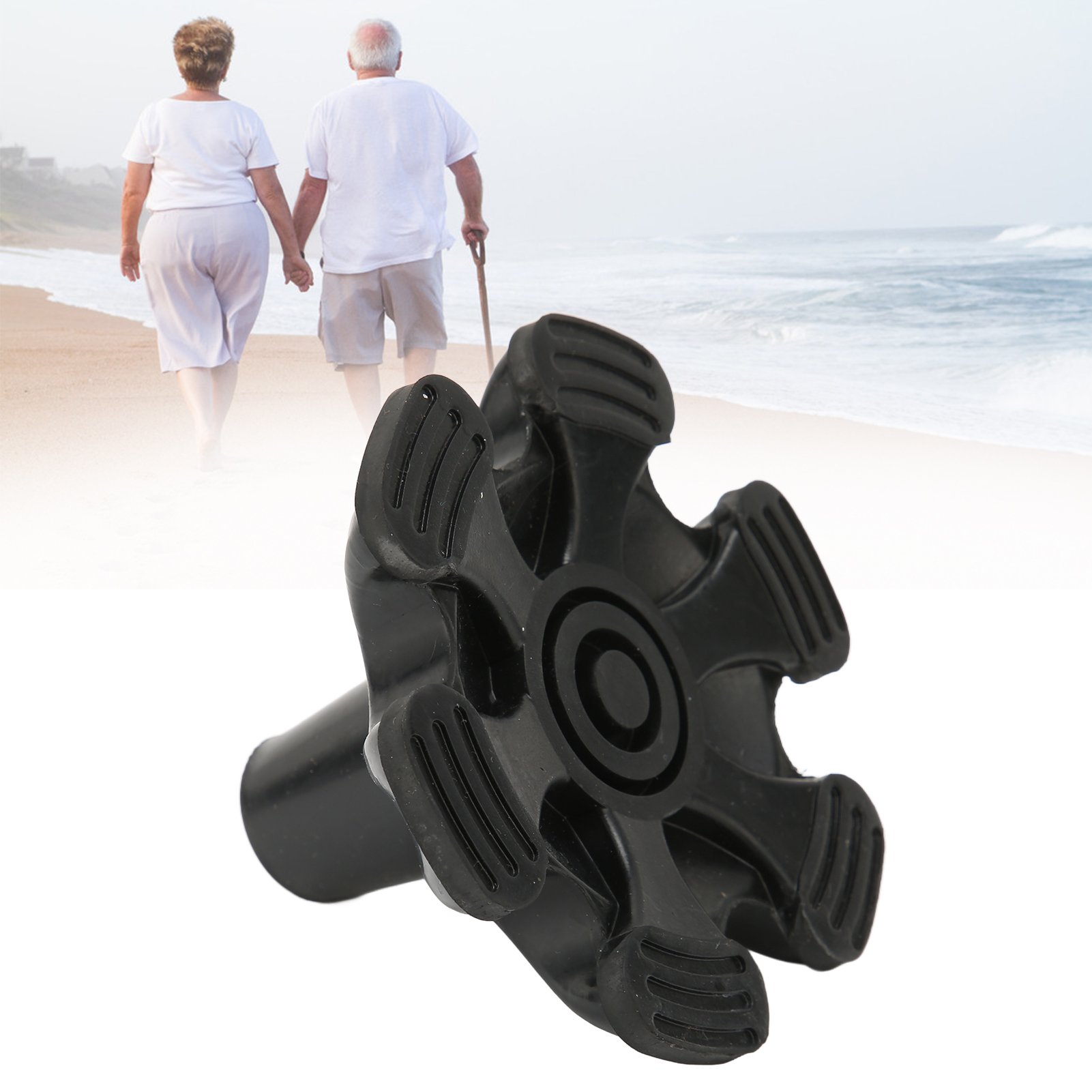 Cane Tips Tripod 6 Pillar Design Tripod Nonslip Rubber 19mm Crutch Tips