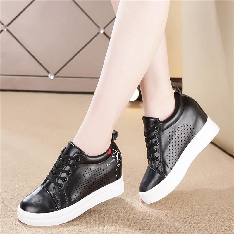 Wedge breathable women shoes inside high heel 7cm women shoes rushsky