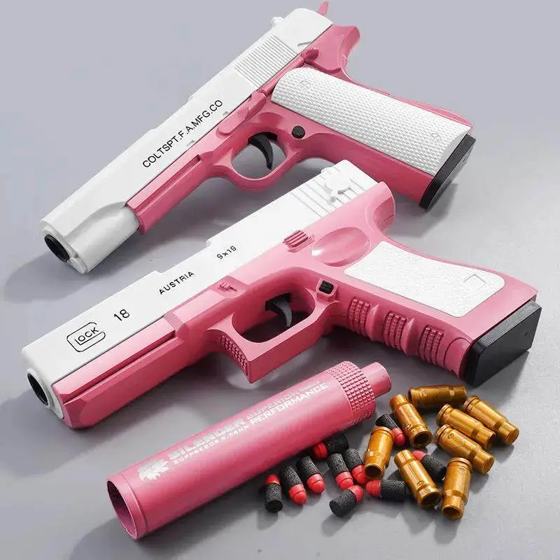 ภาพขนาดย่อของภาพหน้าปกสินค้า️️️ จัดส่งจากเชียงใหม่ ปืนแม๊กกาซีน ปืนกระสุนโฟม ปืนของเล่นเด็ก ยิงรัวได้ แถมฟรี กระสุนโฟมW0094 มีหลากหลายสีให้เลือก ของขวัญสำหรับเด็ก จากร้าน CAISHENDO บน Lazada ภาพที่ 4