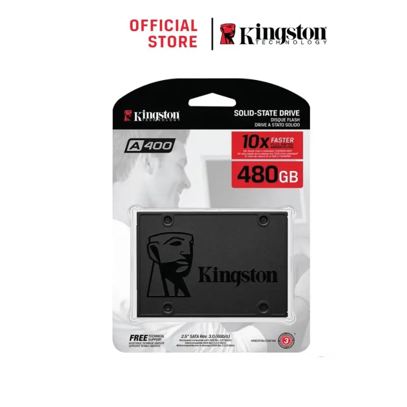 ภาพหน้าปกสินค้าKingston SSD Kingston A400 480GB 2.5 SATA3 (SA400S37/480G) จากร้าน Kingston Official Store บน Lazada