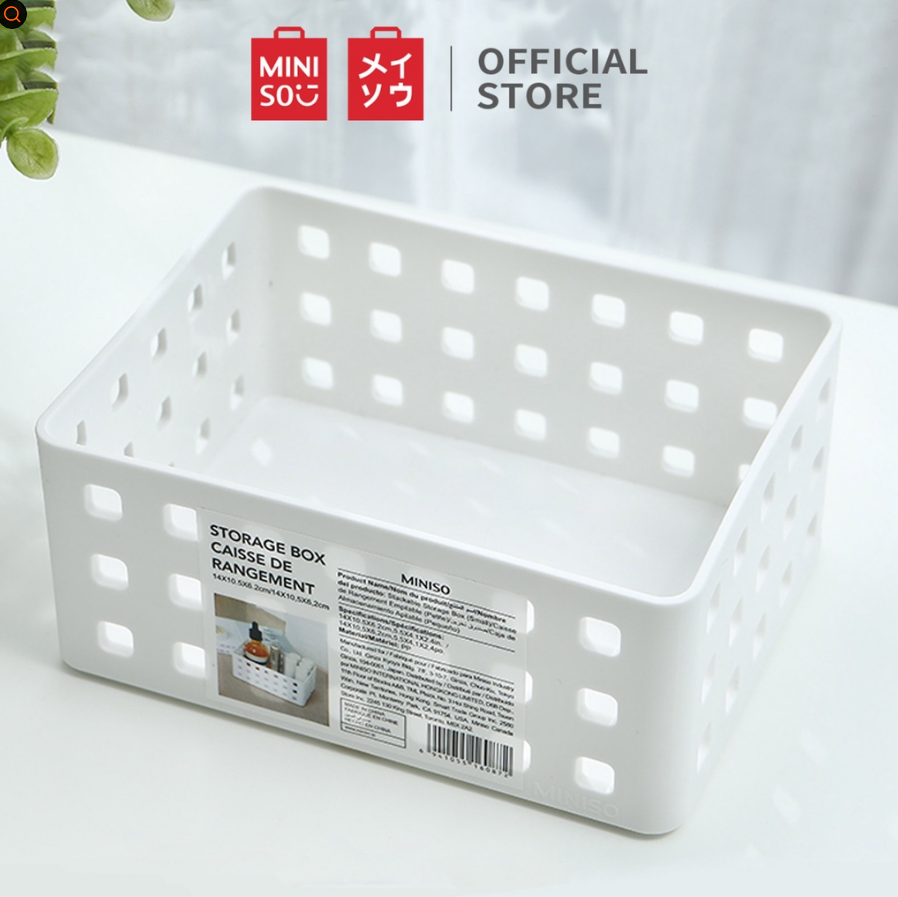 MINISO กล่องเก็บของ กล่องเก็บของ และตะกร้า กล่องอเนกประสงค์ ขนาดเล็ก