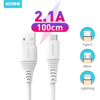 Kivee สายชาร์จ สายชาร์จเร็ว Micro USB Fast Charger ของแท้ for iPhone/HUAWEI/Xiaomi/OPPO/VIVO