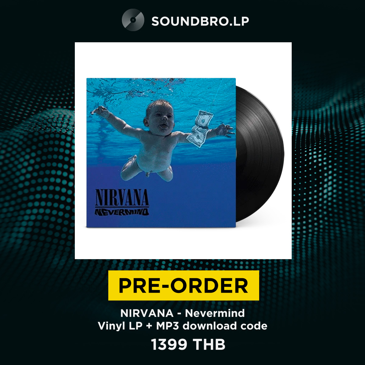 [Pre-Order 14-35 วัน] แผ่นเสียง NIRVANA - Nevermind Vinyl LP + MP3 download code