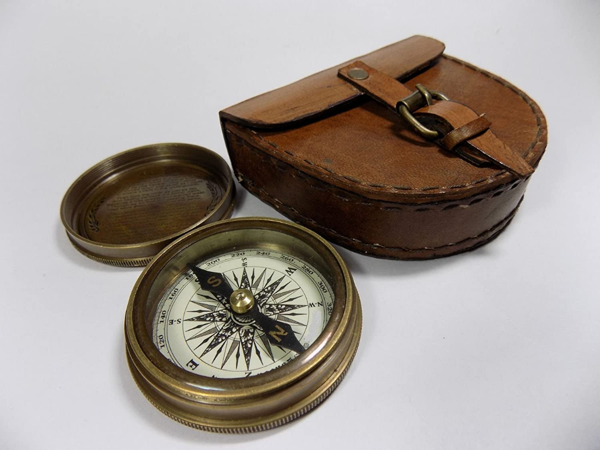 THORINSTRUMENTS (with device) Authentic Vintage Style Brass Pocket ...